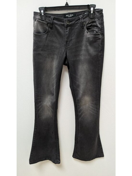 Max Jeans Denim - MAX JEANS Faded Black Modern Boot Jeans